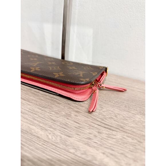Louis Vuitton Monogram Logo Large Zip Up Flap Continental Wallet Brown/Pink - Picture 9 of 10
